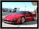 Ferrari F 40, USA, Czerwone, Przedmieścia